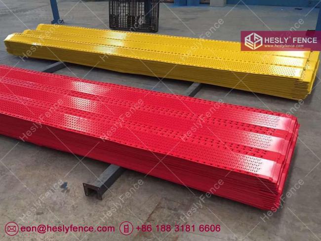 corrugated perforated wind break panel
