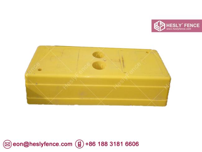 yellow injection mould plastic block