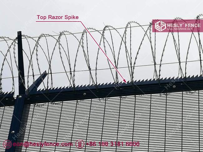 High Security Mesh Fence with Top Razor Coil