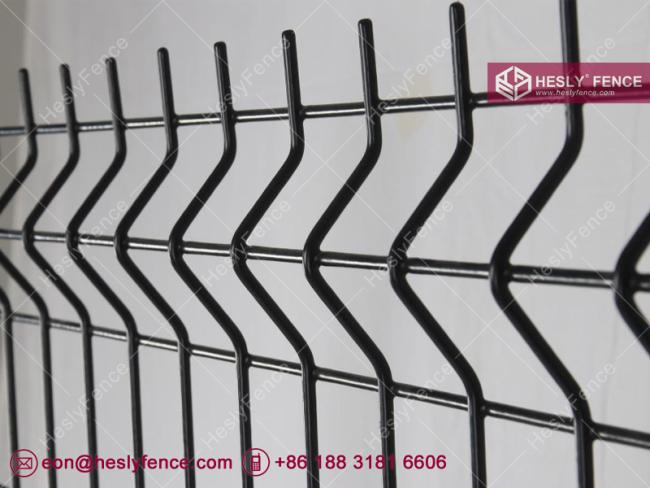 black welded mesh fence panel 3D bends