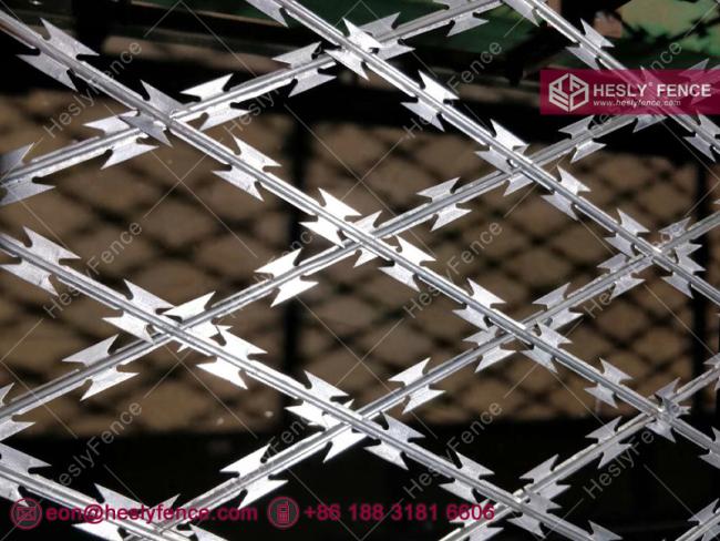 Diamond Razor Mesh Fence