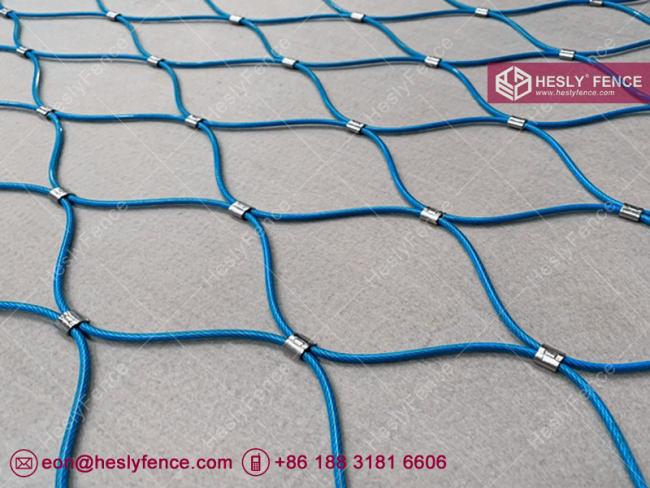 Blue PVC coated Wire Cable Net