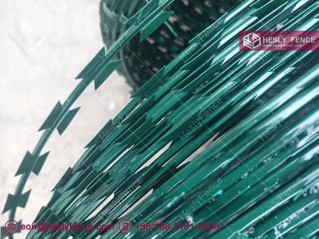 PVC coated razor wire coil