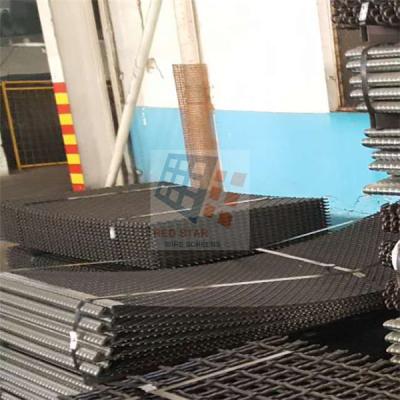 China Square Mesh Shape Quarry Screen Mesh With 1.2mm Galvanized Iron Sheet Hook Covers for sale
