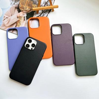 China 9 Colors Mobile Leather Phone Case Gold Electroplated Shockproof Cover for sale