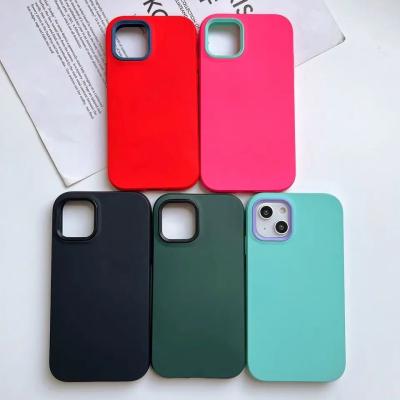 China Silicone Protective Cell Phone Cover Shockproof TPU Soft 2 In 1 Phone Case for sale