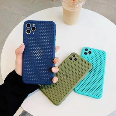 China TPU Cell Electroplated Iphone Cover Mesh Ventilation Cooling Case Accessories for sale