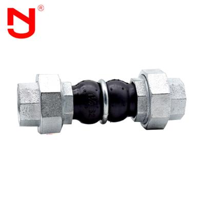 China EPDM Galvanized Double Sphere Flex Connector Bellow Rubber Expanison Joint for sale