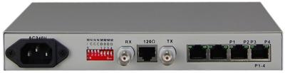 China Mini type pcm multiplexer 4POTS over E1 MUX ,FXO and FXS port, EM2/4 audio interface， 4Voice Multiplexer for sale
