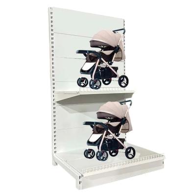 China Factory customized color size top sale Maternal and baby store shelf baby stroller shelf supermarket shelf for sale