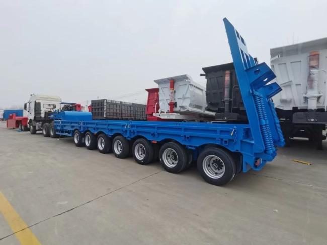 Detachable Gooseneck 2/3/4 Axles 150/120/100 Ton Low Bed Trailer Lowboy Truck Semi Trailer Trailer