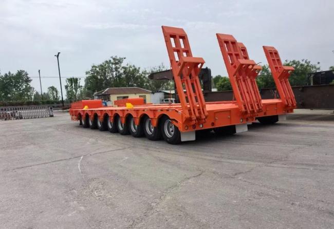 3/4/5 Axles 80 Tons/100 Tons Low Bed Semi Truck Trailer, Heavy Duty Gooseneck Low Loader/Lowboy /Truck Trailer