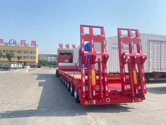 3/4/5 Axles 80 Tons/100 Tons Low Bed Semi Truck Trailer, Heavy Duty Gooseneck Low Loader/Lowboy /Truck Trailer