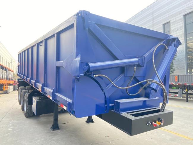 Hot Sale 3/4 Axles 60-80 Tons Hydraulic Side Box Tipper Dumper Truck Semi Trailer