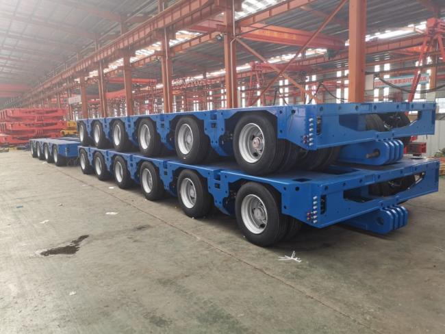 200tons - 250tons Multi-Axis Lines Hydraulic Steering Modular Heavy Duty Equipment Trailer