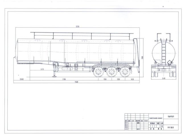 Good Quality Trailer 45000L-50000L 3 Axle Carbon Steel Oil Tanker/Fuel Tank Semi Trailer for Sale