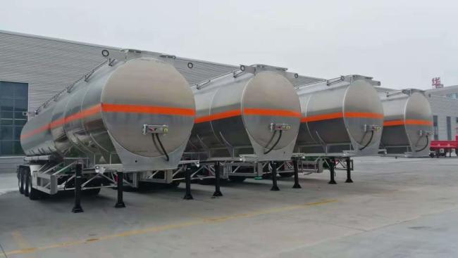 Hot New 3/4 Axle 45000 50000 Liters 50 Cbm Tank Trailers Gasoline Fuel Transport Tank Truck