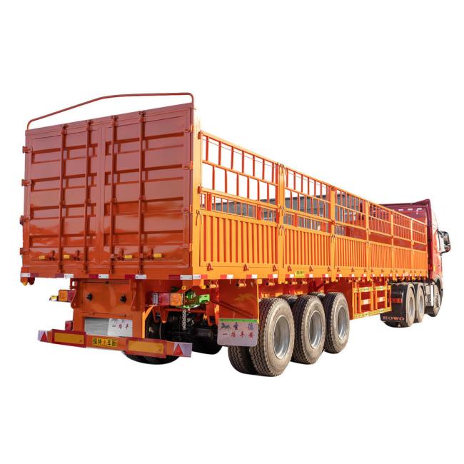 40FT Drop Sidewall Board Bulk Fence Van Curtain Box Dump Tipper Transport Flatbed Heavy Cargo Fence Semi Trailer