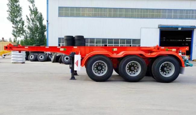 Bulk Light Cargo Lorry Chassis Skeleton Heavy Truck Container Flatbed Transport Semi Trailer