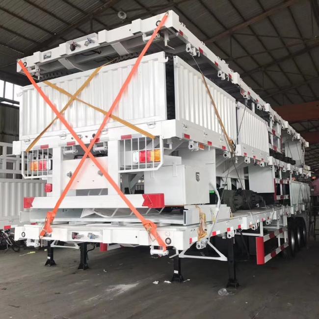 3 Axle Heavy Duty Side Wall/Side Board/Fence/Stake Utility Cargo Truck Semi Trailer with Container Transport