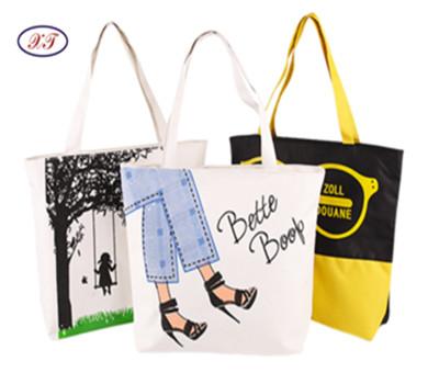 China Manufacturer High Capacity Canvas Shoulder Bags Woman Shopping Bags Cotton Shopping Beach Bag for sale