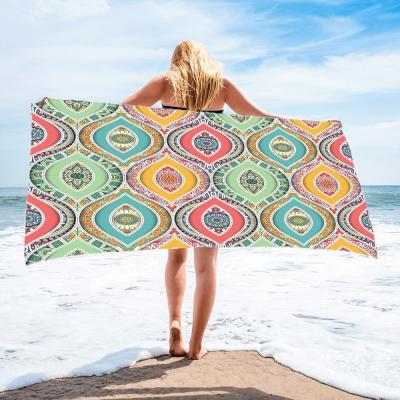 China Customized Design Comfortable Breathable Beach Towel Female Silk Printed Long Skirt Wrapped Bikini Covered Sunscreen Blanket for sale
