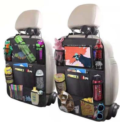 China Customized Car Backseat Organizer With Touch Screen Tablet Holder Car Seat Back Protectors for sale