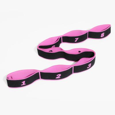 China Customized Pull Strap Belt Polyester Latex Elastic Latin Dance Stretching Band Loop for sale