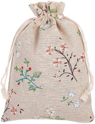 China Canvas Gift Bundle Pocket Jewelry Storage Bag White Color for sale