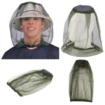 China Outdoor Fishing Cap Anti Mosquito Net For Face Mosquito Insect Repellent Hat Bug Mesh Head Net Face Protector Travel Cam for sale