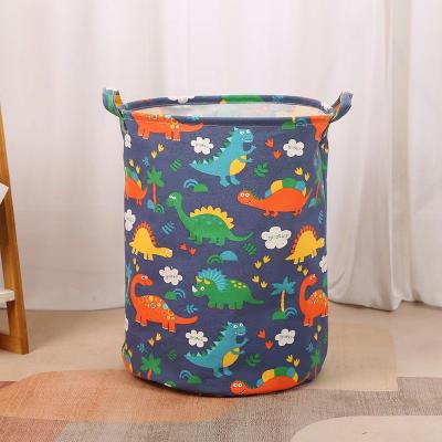 China Cotton Cloth Kids Toy Storage Box Laundry Basket With Handles Cloth Hamper for sale