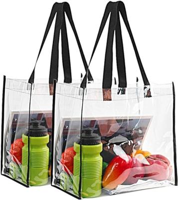 China Lager Capacity Professional Transparent Bag Lightweight Clear Durable Soft Pvc Tote Bag for sale