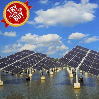 China Rust Protection PV Mounting Brackets Fishing-Light Complementary Solar Panel Ground Mounting System For Fish Farm for sale
