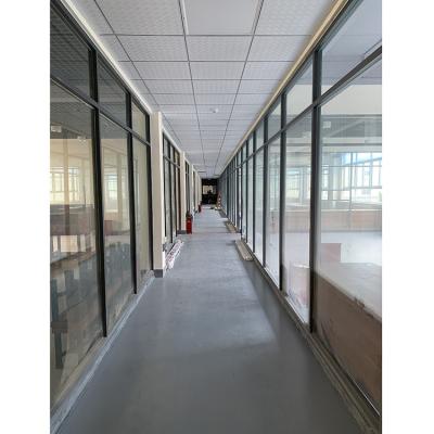 China Office Wall Interior Window Room Dividers Frameless Glass Pillar Partition for sale