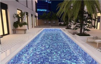 China Modern Luxury Glow In The Dark Glass Tile For Swimming Pools Te koop