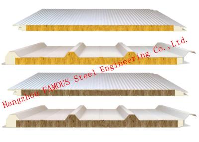 China Recycled Rockwool 100mm 1150mm Sandwich Wall Panels for sale