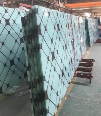 China impresión de pantalla de seda endurecida 10m m Art Glass decorativo insonoro de cristal en venta