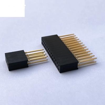 China 2.54mm Pitch Female Pin Connector PCB Gold Plating 2-40P for sale