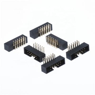China 2.0mm 2.54mm Pitch Straight Right Angle SMT Box Shrouded Header Connector PA6T Gold Plated for sale