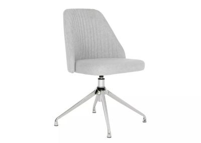 China Home Use Computer High Back Chair Swivel With Linen Grey Color for sale