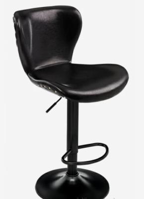 China Height Adjustable Kitchen Bar Stool Chairs All Black Leg Swivel for sale
