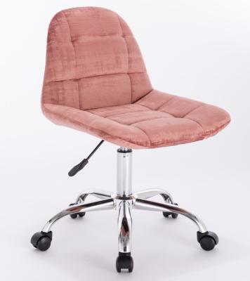 中国 ピンクの装飾した旋回装置の調節可能な高さの足を搭載する総本店の椅子木をビロードは赤面する 販売のため
