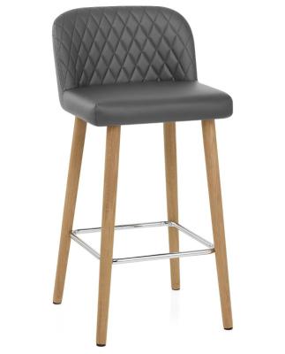 China Grey PU Bar Stool Chair for sale