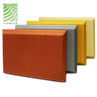 China Fire Retardant and Eco-friendly Tianjie Industrial Hexagon White Fabric Acoustic Panels Custom Printed Acoustic Panels for sale