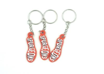 China Irregular Shape 2D Soft PVC Keychains 50x15x2mm For Brand Promotion for sale