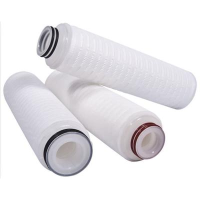 China 0.1-10 Cartuchos de filtro de alto flujo de papel de agua plissado de metal de micrones para su tienda de alimentos en venta