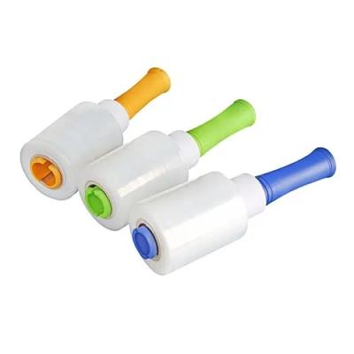 China Mini Handheld LLDPE Stretch Wrap Film Rotating Handles Dispenser For Cartons Wrap for sale
