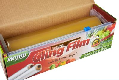 China Transparent PVC Cling Film Wrap For Food Grade Plastic Wrap for sale