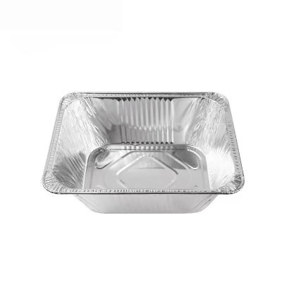 China Heavy Duty Aluminum Foil Food Containers Disposable Deep Takeaway Pan With Foil Lid for sale