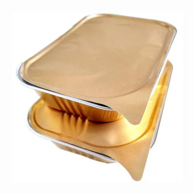 China 750ml Disposable Colorful Aluminium Foil Baking Cake Tray Pan Container for sale